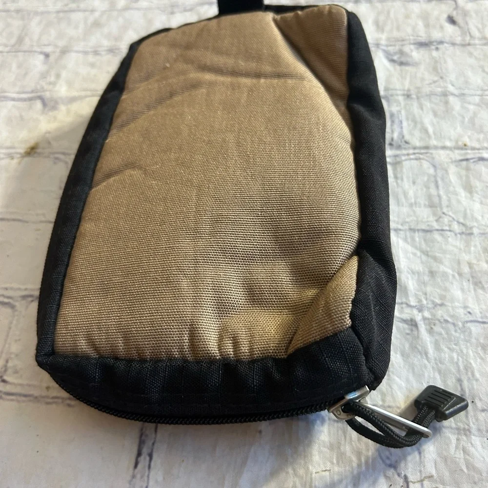 VINTAGE GREAT DIVIDER TAN BLACK POLYESTER CANVAS GOLF BAG STYLE BLACK SOFT LININ